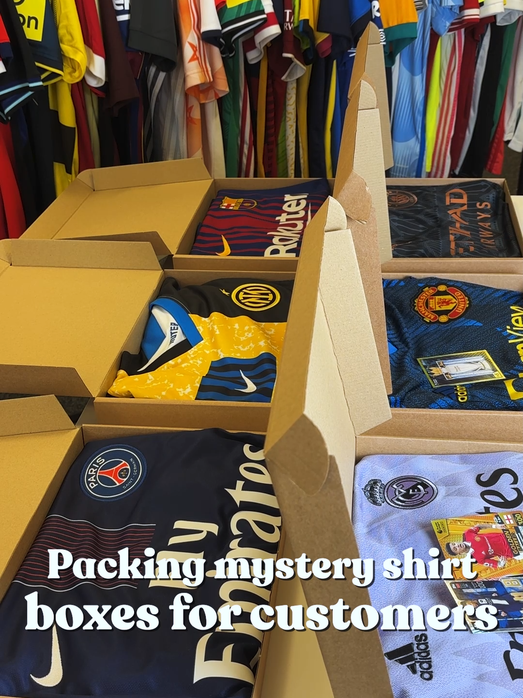 Mystery Box Promo VID EDITPacking mystery box orders on a thursday night 👍 #footballshirts #mysteryfootballshirt #footballkits #soccerjerseys