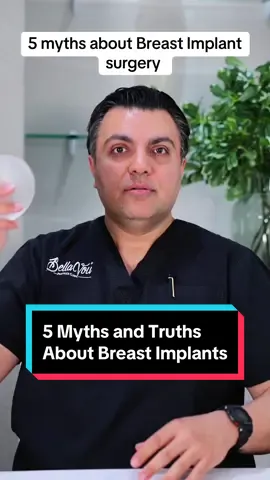 Number 5 is the most commonly asked!  Dr Amir Sadr talks us through 5 breast implant myths and the truth behind them 🙌 Let us know in the comments if you think we missed one 👇  #breastcancer #breastimplants #breastaugmentation #breastsurgerylondon