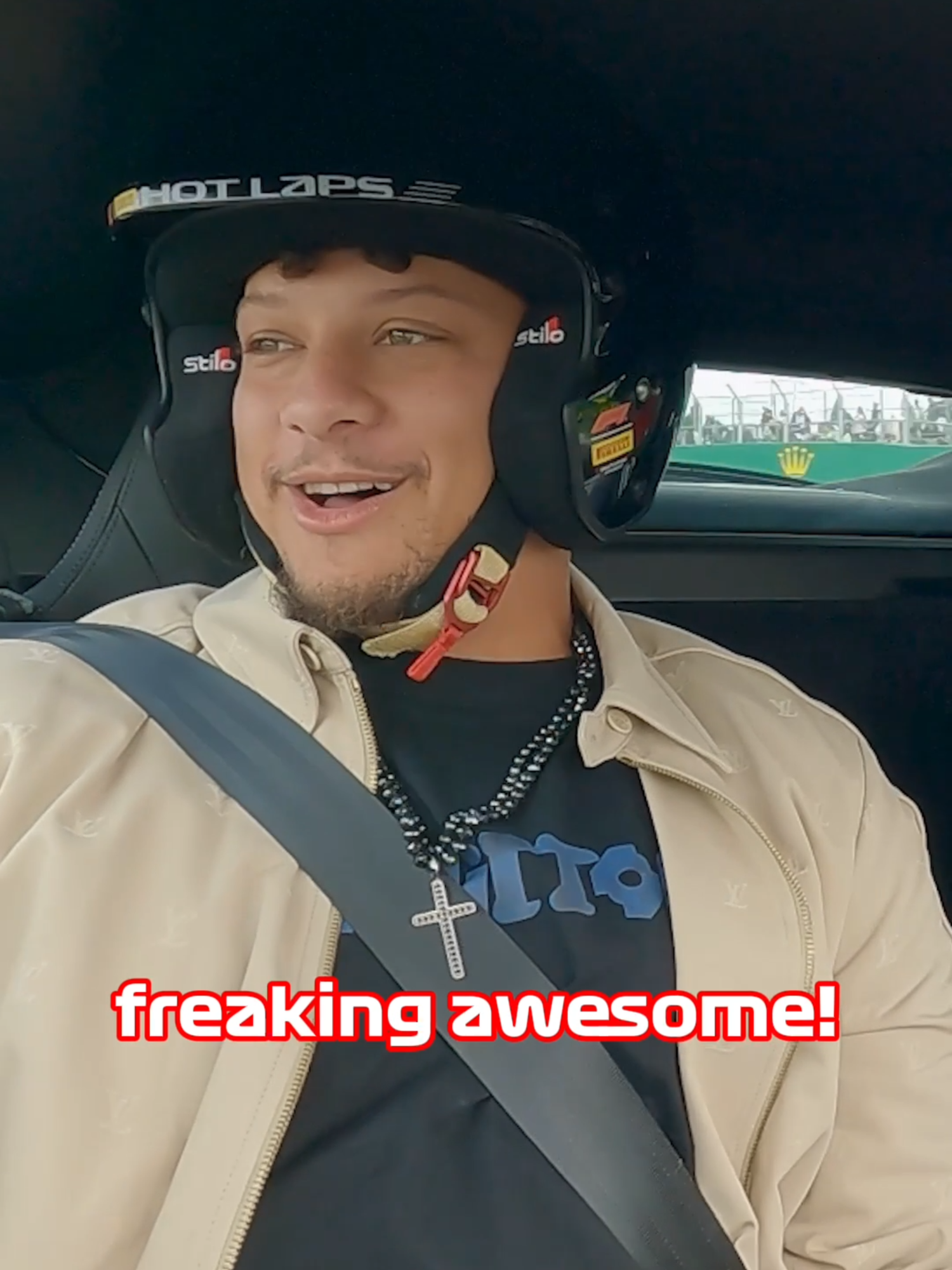 something tells me patrick mahomes enjoyed that hot lap 🔥 @jackdoohan @pirelli_official#f1 #formula1 #pirellihotlaps #patrickmahomes #alpine #sports