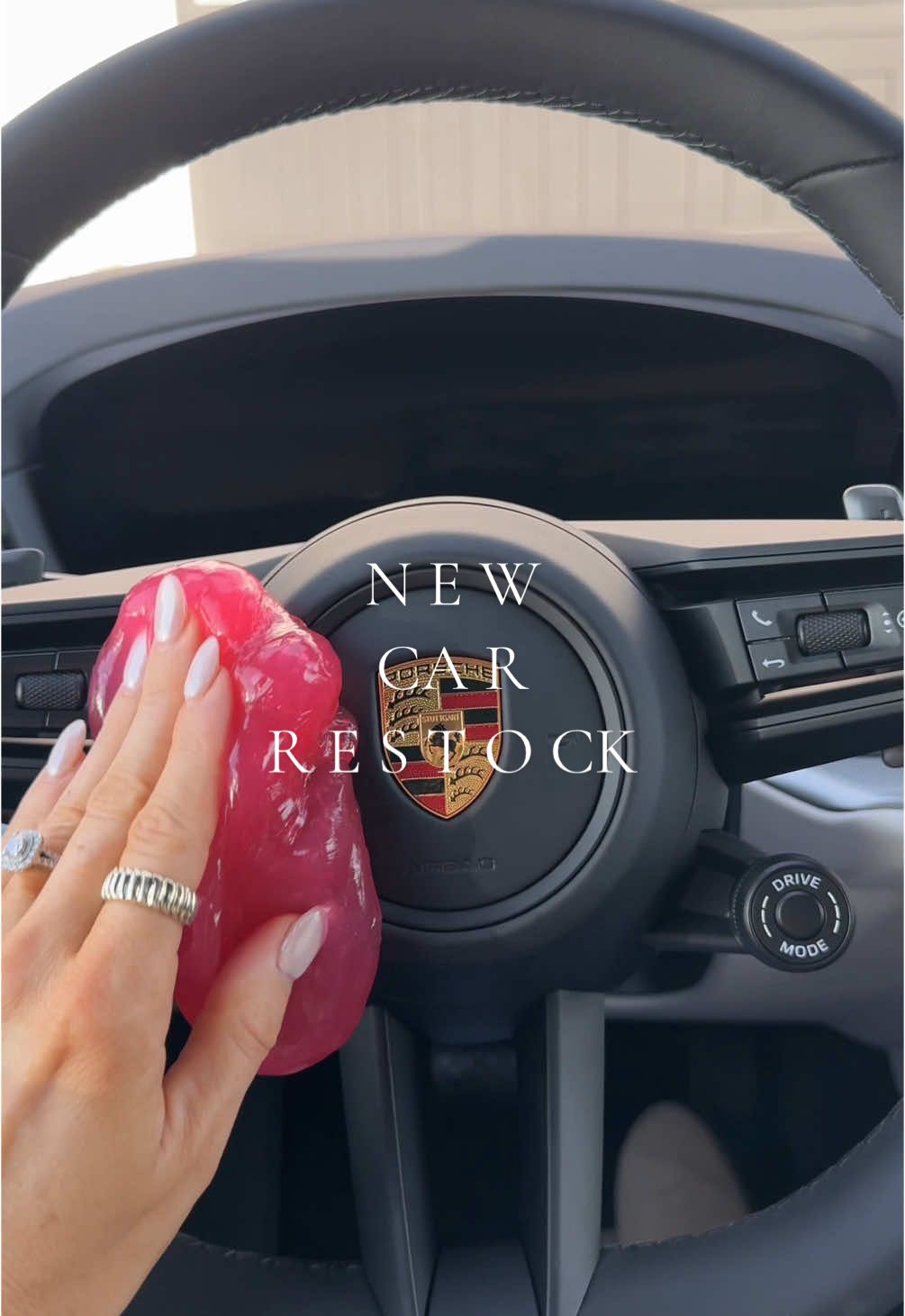 new car restock 🤍💫🥹🤭 #newcar #asmr #porsche #restock #aesthetic #cartok #asmrsounds #satisfying #organize #organized #restocked 