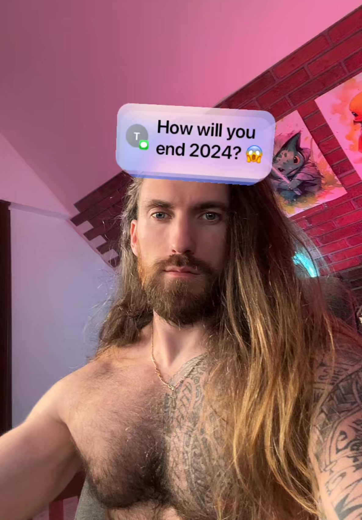 Definitely surprising … #2024 #manbun #longhairmen