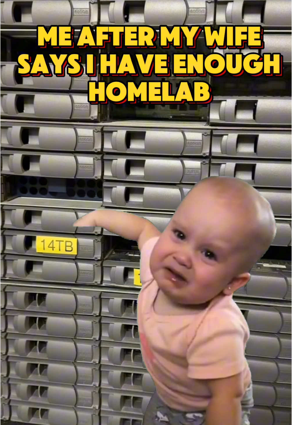 Theres no such this as too much homelab is there? #Meme #MemeCut #homelab #tech #computers 