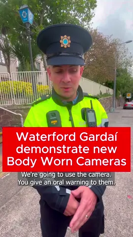 Check out the demonstration of the new Body Worn Cameras being introduced to Gardaí earlier today #gardai #bodycamera #irishnews 