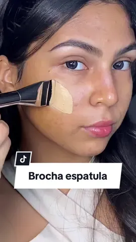 Brocha tipo espatula coreana 💄 - #brochacoreana #temu #maquillaje 