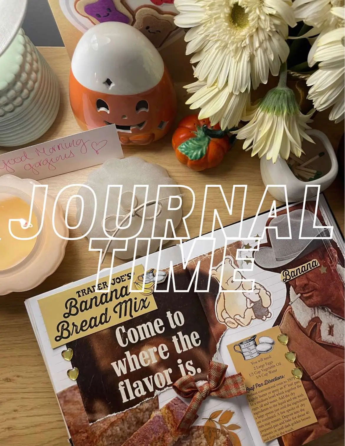 #baking #traderjoes #bananabread #junkjournal #journalwithme #journal 