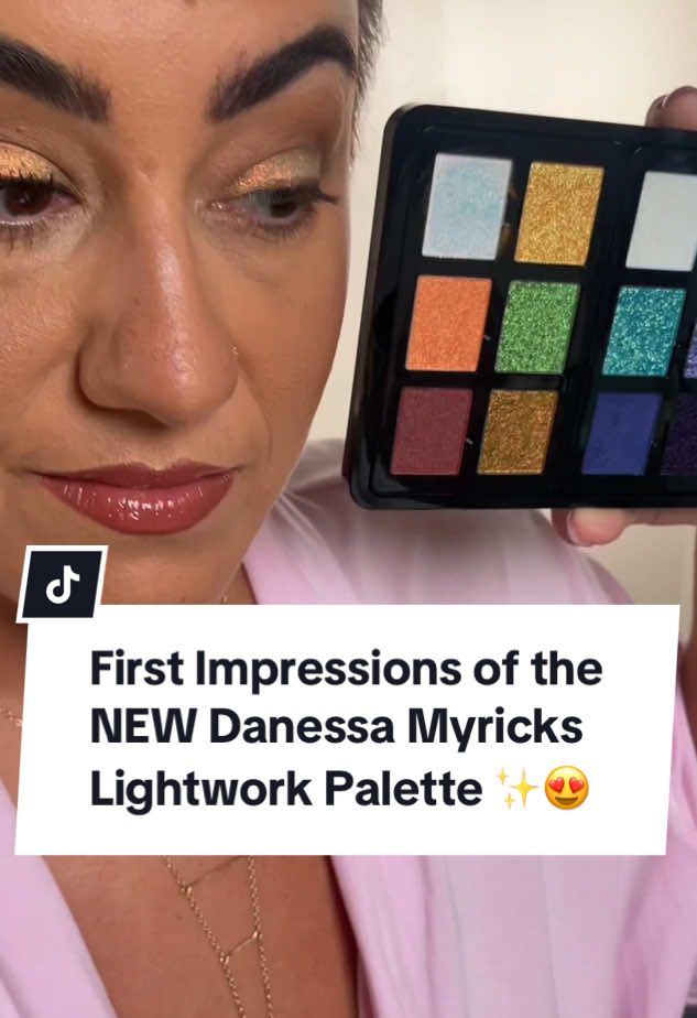 @DanessaMyricksBeauty beauty has done it again with her latest Lightworks Palette, and I’m absolutely in love! Every time Danessa launches a new product, her passion and intention are so evident, and this palette is no exception. It's clear she pours her heart into every detail—the packaging itself is incredibly versatile, with a built-in mirror that you can detach for on-the-go use, and you can even move every individual color around to create mini palettes! I love the formula and the finish is clearly so beautiful for that pop of shimmer. Super buildable too! I can’t wait to play more with her ❤️  Who wants to see a full evaluation on this palette? Personally I can't wait to dive in beauty queens ✨ #danessamyrickslightworkspalette #danessamyricksbeauty #eyeshadow #eyeshadowpalette #thelipsticklesbians 