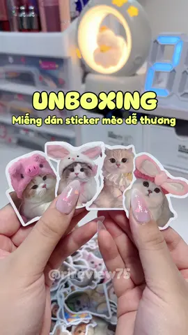 Dễ thưn quá dọ💓✨ #unbox #unboxing #rireview75 #stickers #stickermeo #dethuong#xuhuong #viral 