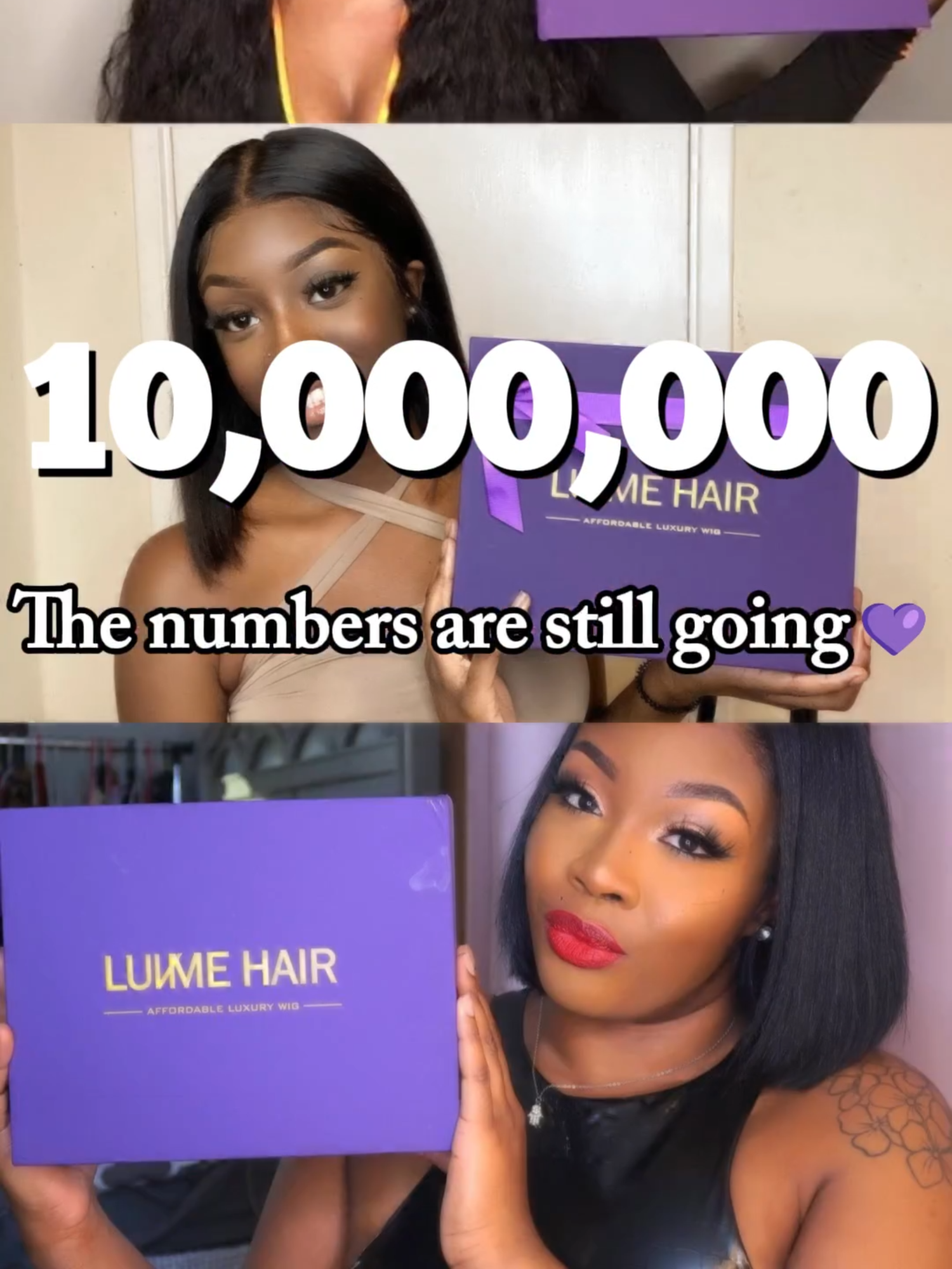 10 years, 10 million wigs, and endless beauty and confidence! 🎈🎉🎉 Thank you for trusting us—Luvme Hair is honored to have been a part of your 𝐛𝐞𝐚𝐮𝐭𝐲 𝐣𝐨𝐮𝐫𝐧𝐞𝐲 over the past decade. Looking forword to celebrate more 𝟏𝟎 𝐘𝐞𝐚𝐫𝐬 𝐓𝐨𝐠𝐞𝐭𝐡𝐞𝐫 with You! 💜💜✨ #luvmehairsouthafrica #luvmeforyou #Luvme10Years #luvme #luvmehair #10yearsanniversaryhannibal