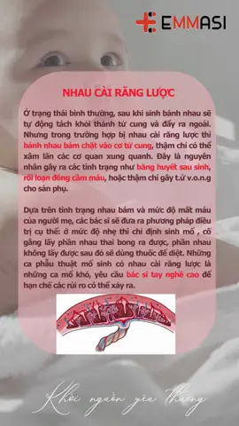 Nhau cài răng lược là hiện tượng nghiêm trọng ảnh hưởng rất nhiều đến mẹ bầu và bé, nên mẹ phải lưu ý thăm khám đúng lịch và tuyệt đối tuân theo chỉ dẫn của bác sĩ nhé. #emmasivn #mebauthongthai #thaikykhoemanh #mangthailandau #nhaucairangluoc #nhautiendao #raucairangluoc