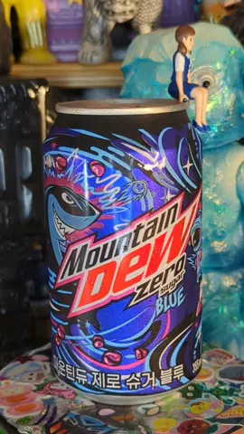 International blue DEW??! #mountandew #review #soda #korean #sillygirl #toys #Blue #snack 
