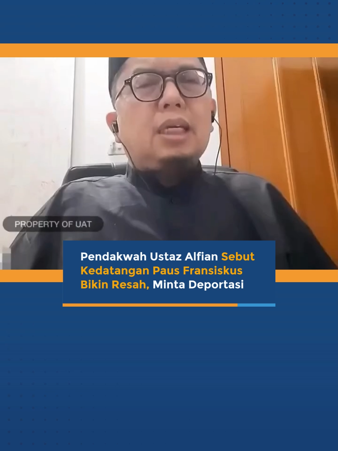 Ustaz Alfian Tanjung alias UAT menyebut kedatangan Pemimpin Tertinggi Gereja Katolik Paus Fransiskus ke Masjid Istiqlal di Jakarta akan membuat resah umat islam. Hal itu ia sampaikan melalui kanal YouTube pribadinya pada Kamis (5/9/2024). Ustaz Alfian menyebut bahwa Paus Fransiskus harus segera dideportasi dari Indonesia, karena kehadirannya di Tanah Air tidak menimbulkan kerukunan. #paus #fransiskus #pausfransiskus #ustad #alfian #dakwah #islam #kristen #agama #uat #viral #viralvideo #viraltiktok #viral_video #viralditiktok #viralvideos #viralvideotiktok #trending #tren #trendingvideo #trendingtiktok #trendingsong #trendingsound #trendingnow #fy #fypシ #fyp #fypシ゚viral #fypage #fypp #news #newtrend #newsupdate #newsattiktok #newstiktok #newstiktoknews #3 #berita #beritatiktok #beritaditiktok #beritahariini #beritaterkini #beritaupdate #indonesia #deportasi