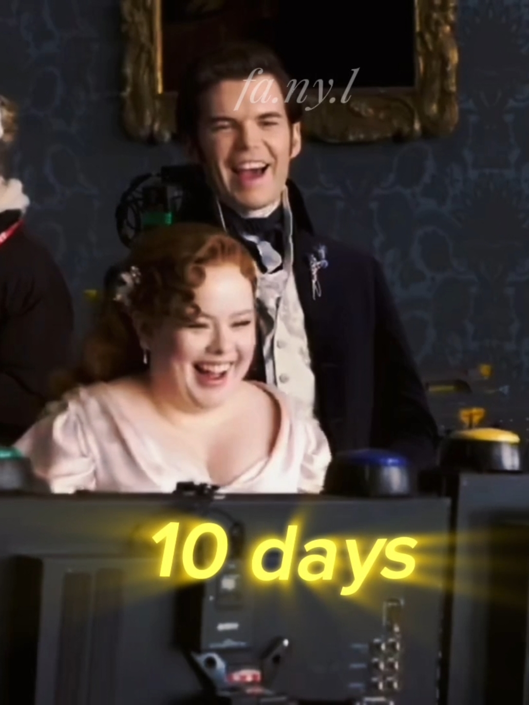 Here we are! 10 days before recovery. 10 days before these two are seen almost every day. #nicolacoughlan #lukenewton #lukolina #lukola #penelopefeatherington #colinbridgerton #bridgerton #bton #shondaland