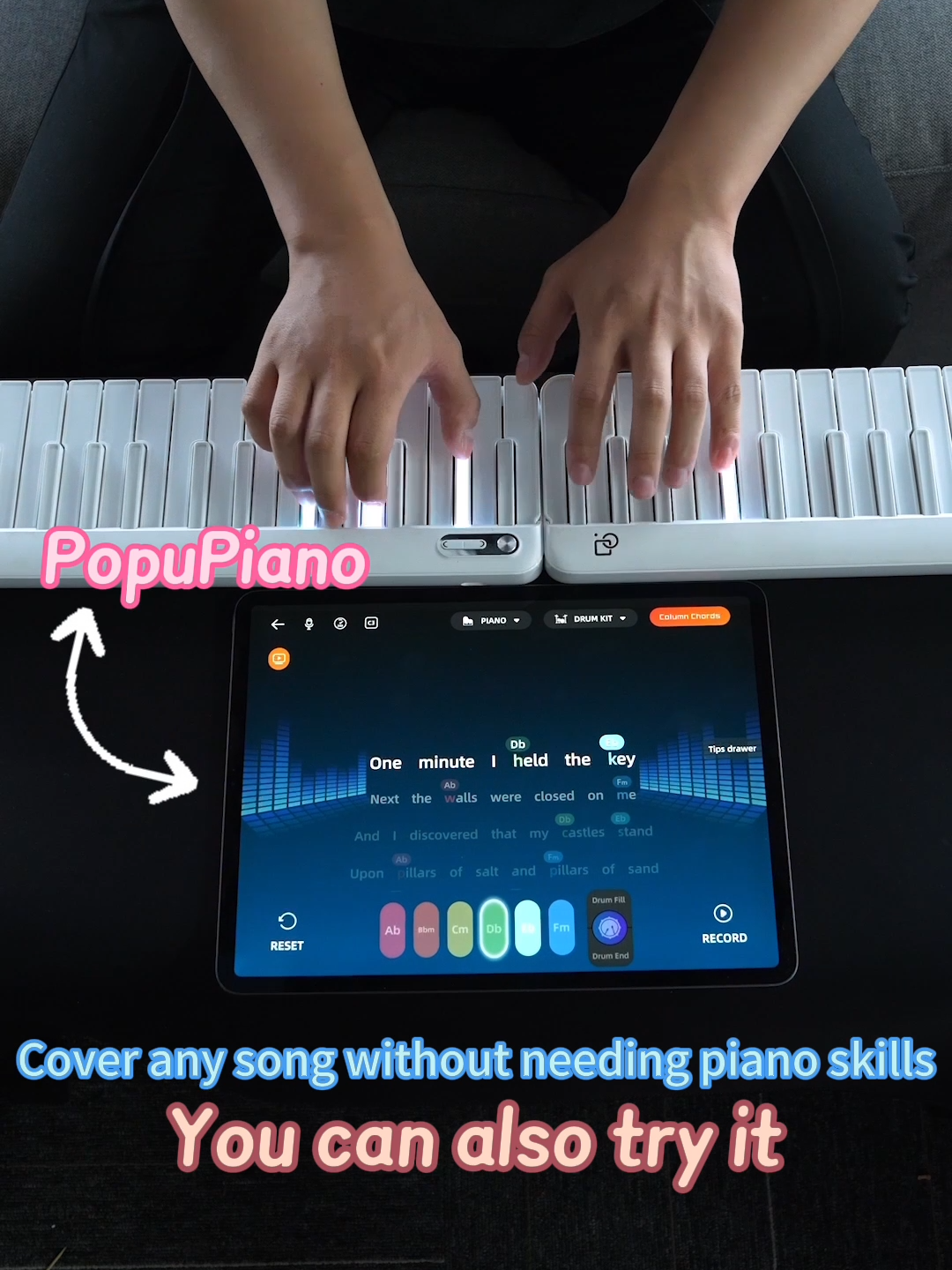 🎹Can’t use the piano to cover?Use PopuPiano!You can cover any song!#popupiano #popumusic #LA #cover #singing