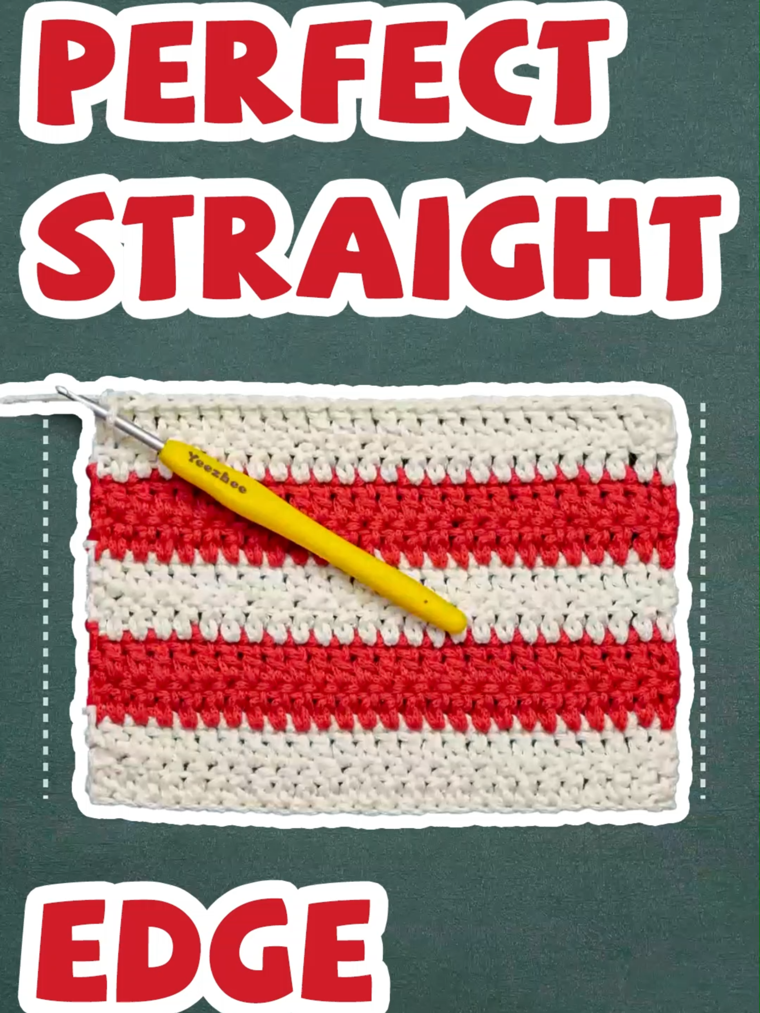 Tricks for Crocheting a perfectly straight edges!#crochet #crochetersoftiktok #crochettok #crochettutorial #crochettips #crochetaddiction #crochetcommunity #yarntok #yarnaddict #fyp