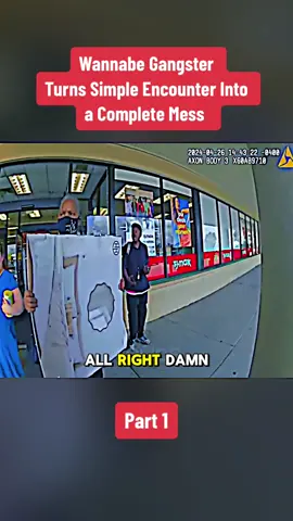 Wannabe Gangster Turns Simple Encounter Into a Complete Mess Part 1 #bodycam #cops #copsoftiktok #copsontiktok #police #policeofficer #policeoftiktok #tiktok #foryou #fyp 