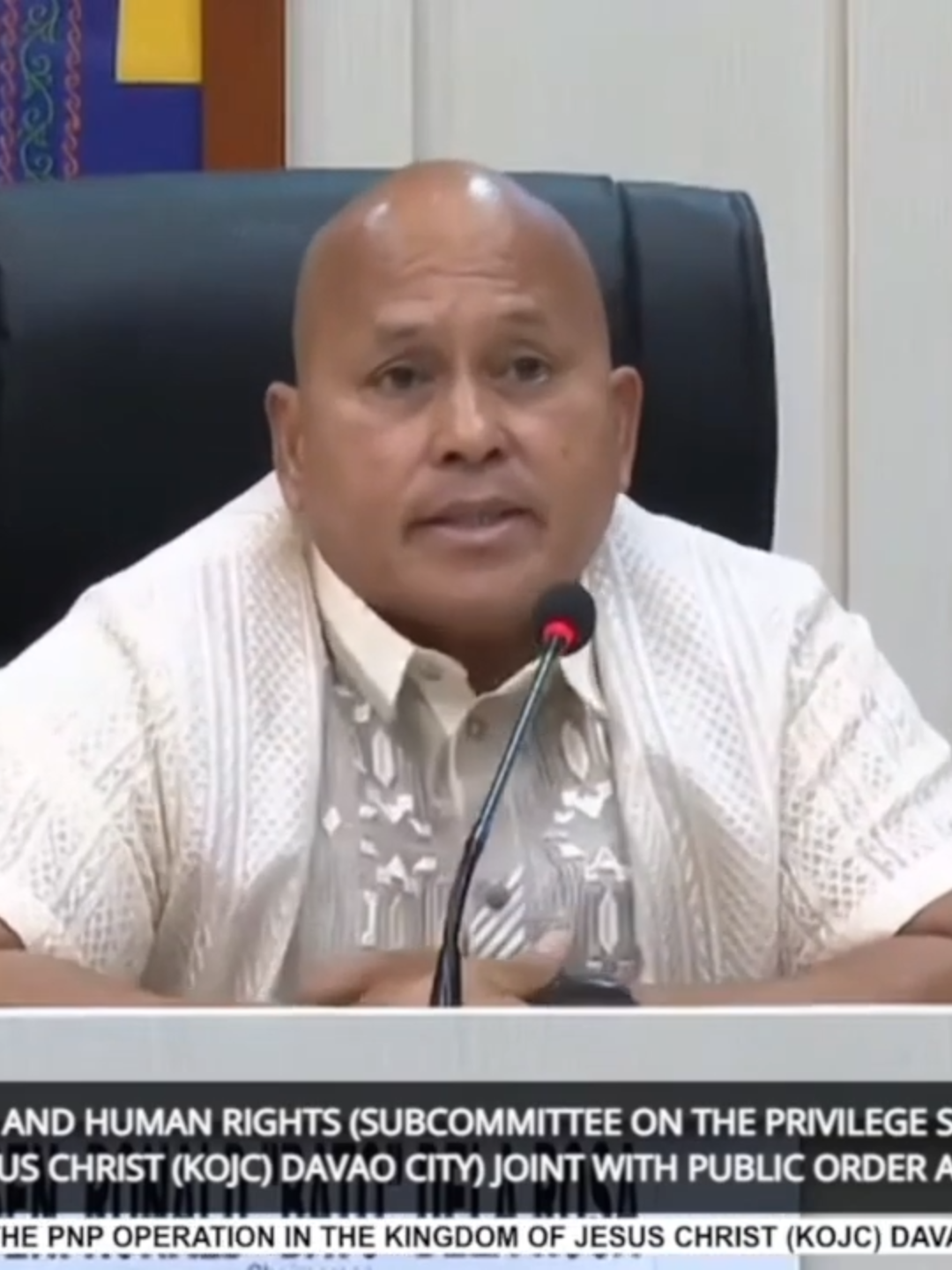 Sen. Bato Dela Rosa appealed to President Bongbong Marcos regarding the situation of the PNP operation in the KOJC compound. Video: Senate of the Philippines livestream/YouTube #BreakingNewsPH #GMAIntegratedNews