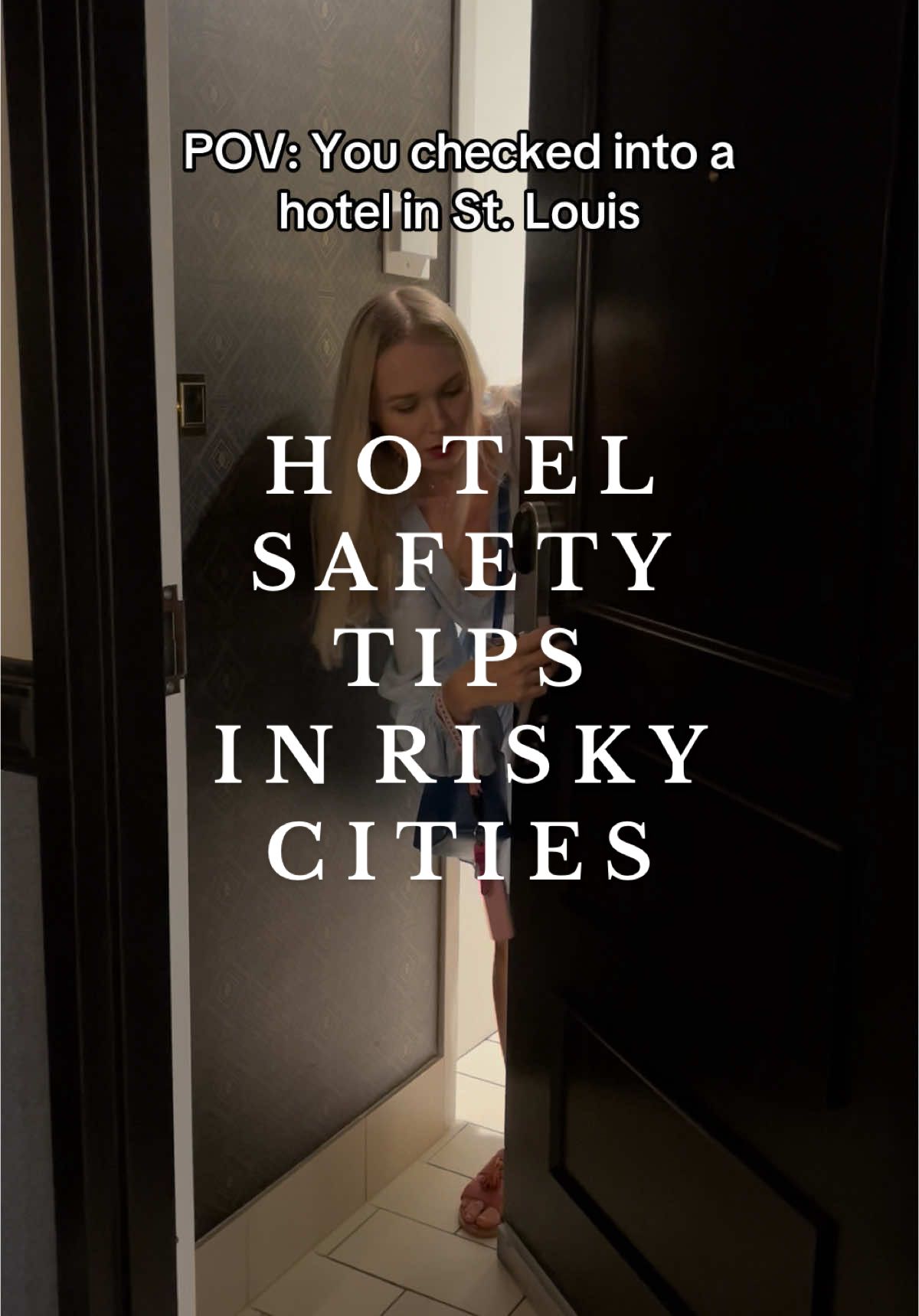 Be cautious when staying in hotels in high-crime cities🙏🏼 First, inspect the room, lock the door and always stay alert🔒 #hotelsafetytips #hoteltips #hoteltrick #hotel #safety #womansecurity #womensafetytips #womensafety #hotelsafetyhacks #hotelsafe #hotelsafehack #safetyfirst #highcrime 