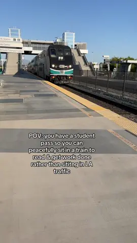 that student pass coming in clutch 🤝🏽 #collegestudent #publictransportation #trains #losangeles #college #traffic 
