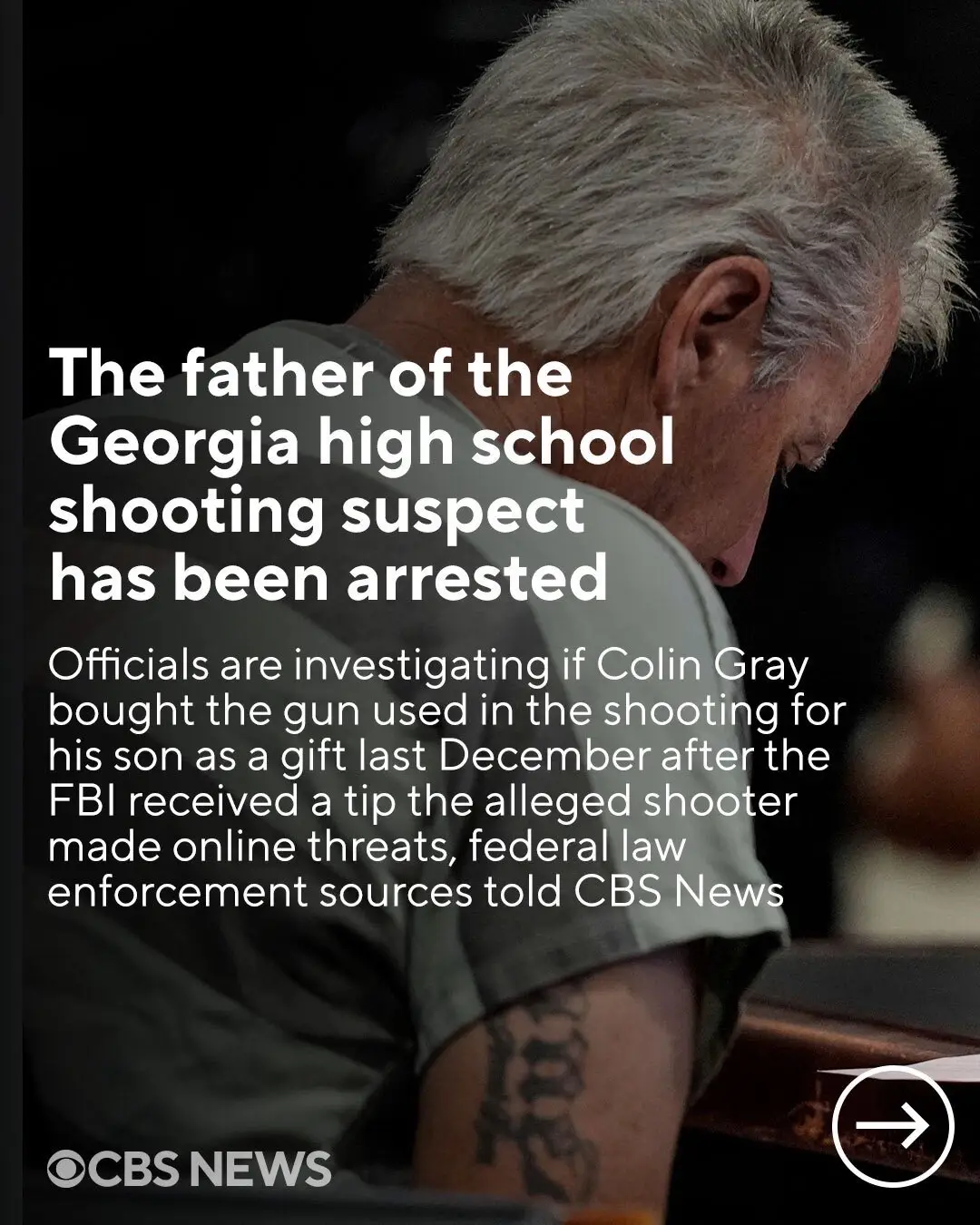 The father of the 14-year-old suspect in the Apalachee High School shooting is facing up to 180 years in prison after officials arrested him on multiple charges connected to the incident. Law enforcement sources tell CBS News say they are investigating whether 54-year-old Colin Gray purchased the gun that was allegedly used in the mass shooting as a gift for his son in December — months after the pair had been interviewed by Georgia investigators over alleged online threats the teenager had made online. #georgia #apalacheehighschool #winder #massshooting 