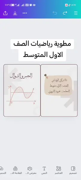 مطوية رياضيات صف اول متوسط الجبر والدوال #طلاب #مطويات_مدرسية #مطوية #مشاريع #مشروع #اكسبلورexplore #واجب_بعد_المدرسة #مطويات #مطويه #واجبات 