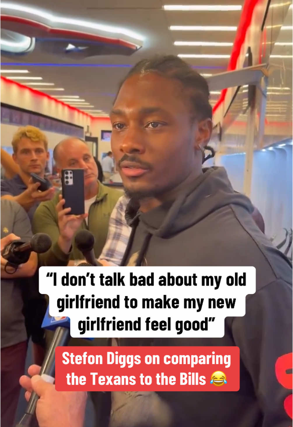 Stefon Diggs had this to say about how he fits in Houston 😭 (via ChancellorTV/X) #nfl #football #nflfootball