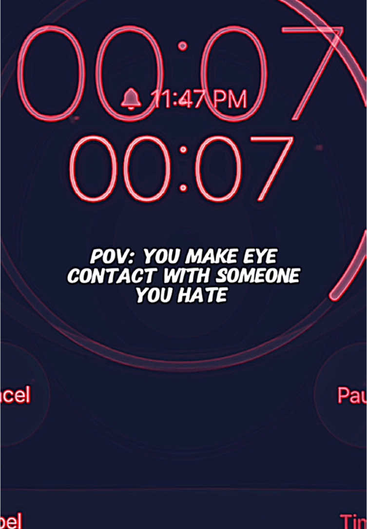 Pov: You make eye contact with someone you hate 🤯 #music #edit #timer #pov #viral #imagine #foryou #foryoupage #fypシ #fyp #enemy 