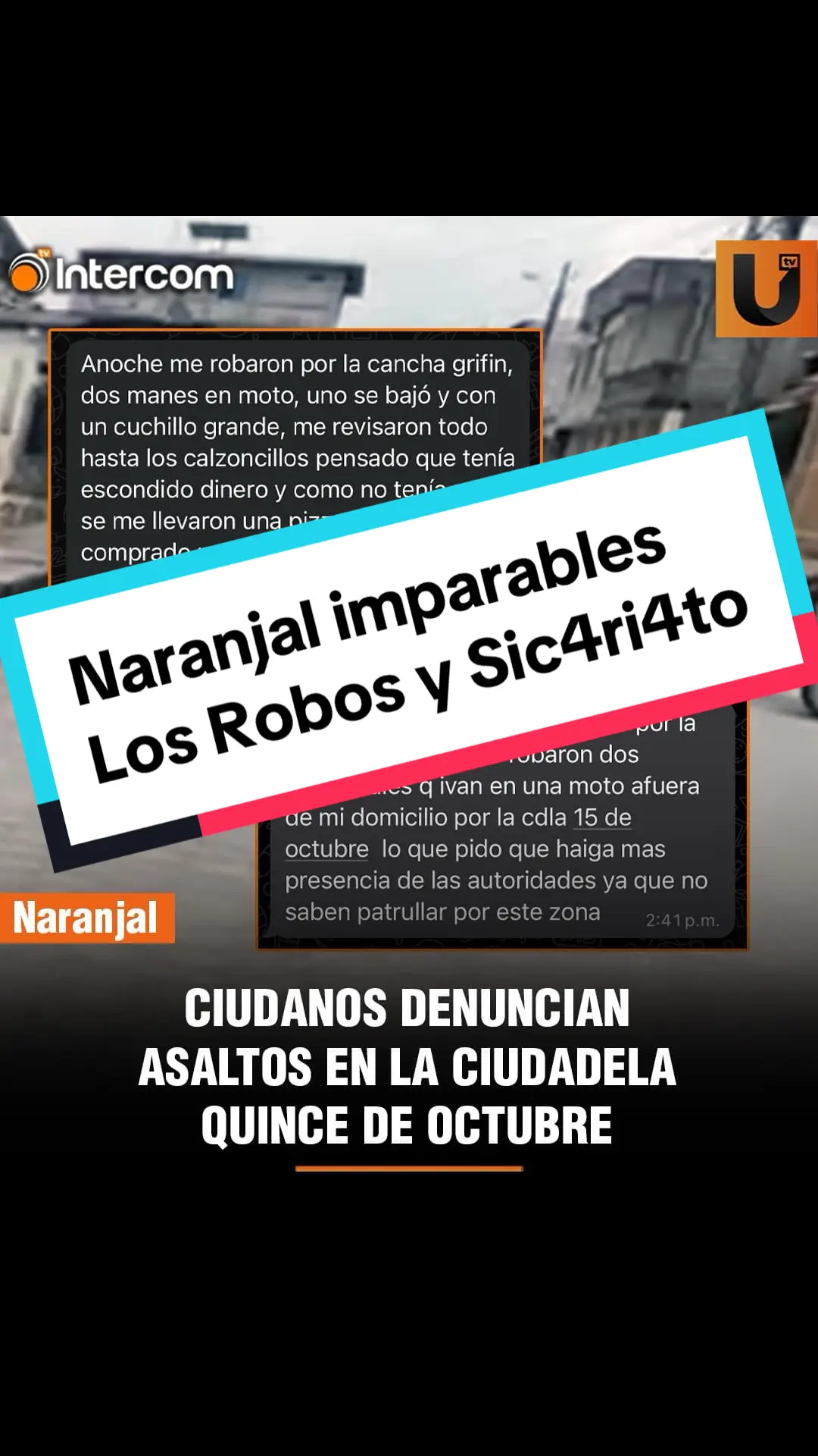 🚨🇪🇨 #Naranjal || Ciudadanos denuncian constantes as4ltos en la Quince Octubre. Al menos dos personas fueron victim4s de la d3lincuenci4 la noche de este jueves 5 de septiembre, en la ciudadela Quince Octubre en el cantón Naranjal. Los pillos, dos individuos que circulaban en una moto.  El primer caso, un ciudadano que había terminado su jornada laboral y compró una pizza para degustar con su familia que lo esperaba en casa, fue interceptado por delincuentes que con un 4rm4 blanca lo amedrentaron y tras revisarle 