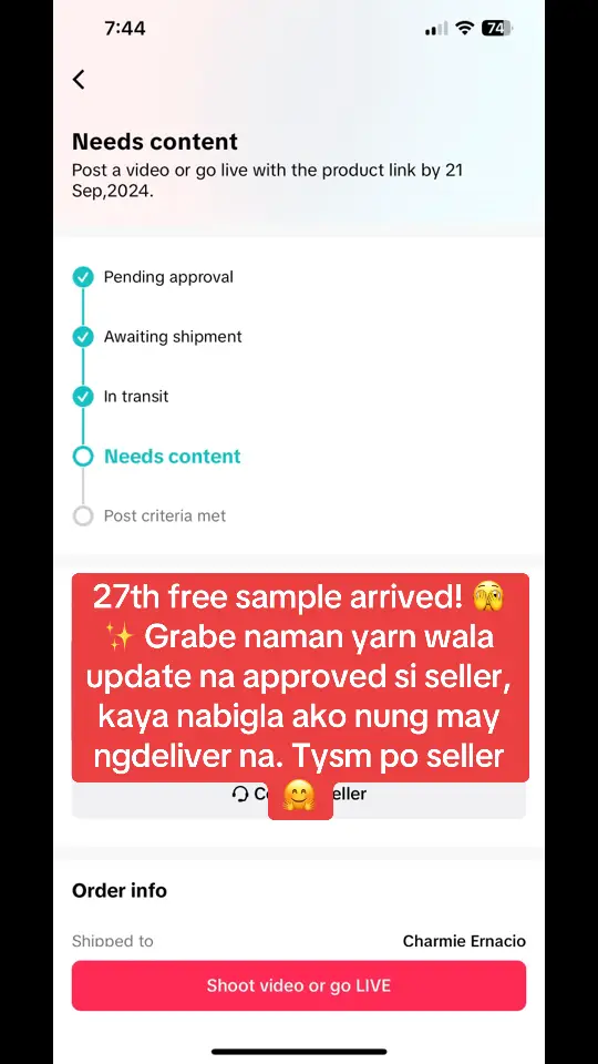 Tysm po seller ✨ #freesamplesapproved 