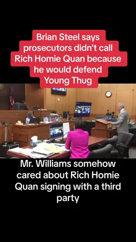 YSL trial watchers are abuzz about the apparent drug overdose death of rapper Rich Homie Quan, who is frequently mentioned in testimony and had been subpoenaed to testify by prosecutors. The Associated Press reported on Thursday that Quan, legal name Dequantes Devontay Lamar, was pronounced dead in Atlanta.  Prosecutors have said that Donovan Thomas was murdered as part of an ongoing gang feud between him and Young Thug that began with rival record label interest in Quan from Bryan “Birdman” Williams.  Kenneth “Woody” Copeland, testified that he and his friend Travonte “Threat” Turner, who was murdered in Atlanta in July, fired shots at a barbershop owned by Quan’s father in 2014. (You can watch some of that testimony here @Meghann Cuniff.) Today (Friday, September 6, day 124), Brian Steel displayed a pormo poster during his cross-exam of Young Thug's former security boss Antonio 