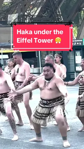 New Zealand haka group Whāngārā Mai Tawhiti performed in the shadow of the Eiffel Tower in celebration of the #ParisParalympics. 😤 #sports #newzealand #haka 