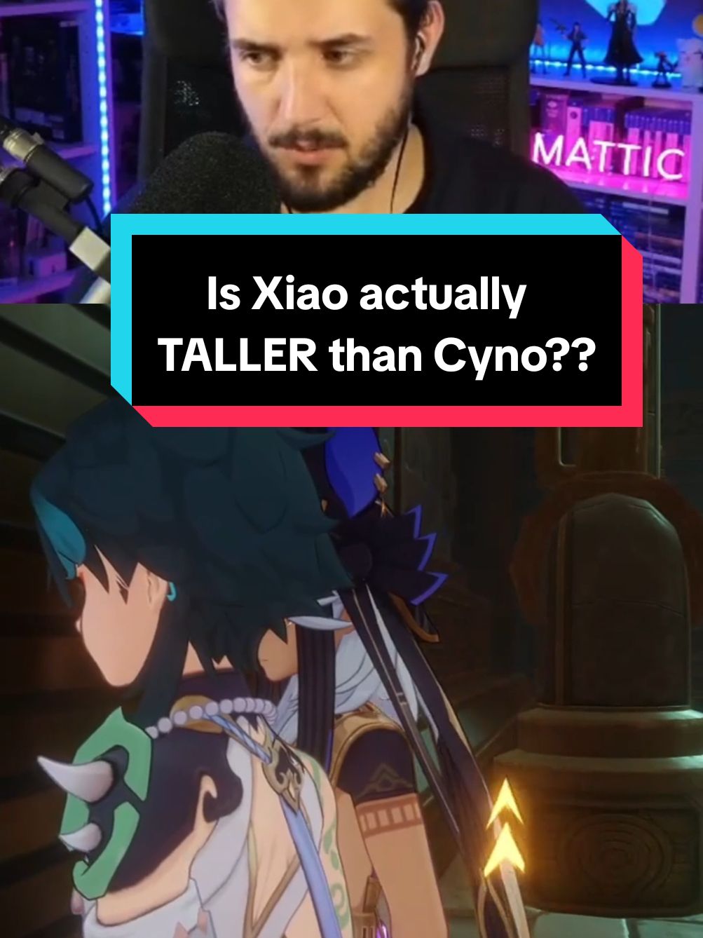 is Xiao actually taller than Cyno??? Could it be? #genshin #GenshinImpact #genshinimpact33 #hoyoverse #natlan 