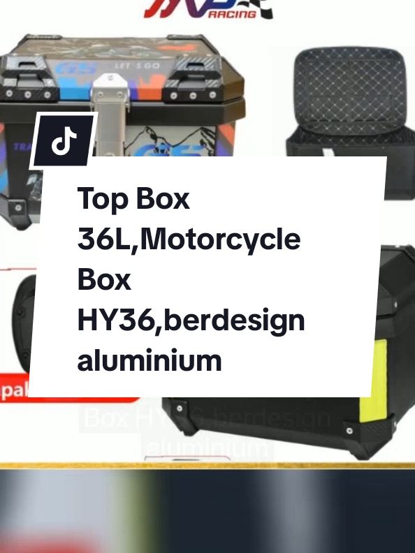 Top Box 36L,Motorcycle Box HY36,berdesign aluminium  Harga turun kepada hanya RM155.00! #topbox36l #motorcyclebox #hy36 #berdesignaluminium #boxmotor #topboxmotorcycle #trending #viral #fyp #fypシ #fypシ゚viral #viralvideo #murah #tiktokmalaysia #video #videoviral #barangpadu 