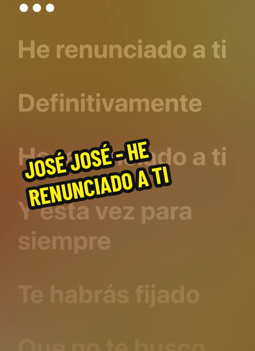 JOSÉ JOSÉ - HE RENUNCIADO A TI #josejose #herenunciadoati #tendencia #parati #foryou #gustosculposos🎵 #viral #letrasdecanciones #fyp 