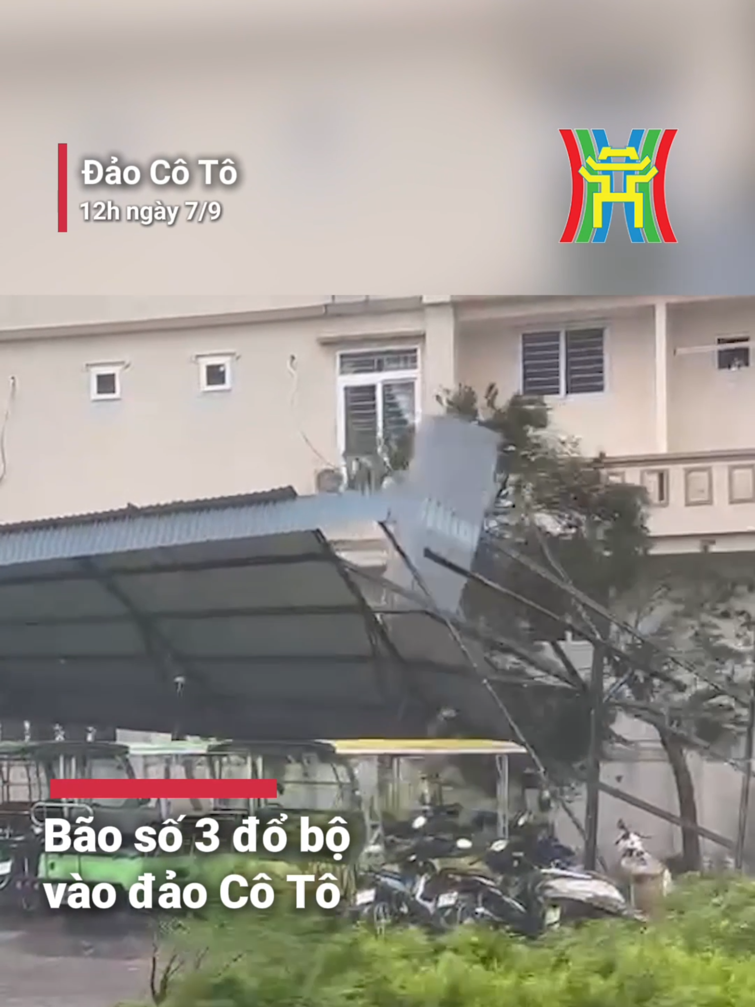 Bão số 3 đổ bộ vào đảo Cô Tô trưa 7/9 #htvdaihanoi #tiktoknews #baoso3 #baoyagi #thoitiet