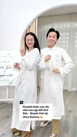 Khoảnh khắc cực nhí nhố của cặp đôi Anh Đức - Quỳnh Anh khi fitting tại store Sammy Bridal  ❤️  #AnhDuc #AnhPham  #damcuoiAnhDuc #GiaTienAnhDucAnhPham #DamHoiAnhDucAnhPham #Sammy #sammybridal #aodaisammy #maydothietkerieng #maydotrongoi #wedding #viral #trend 