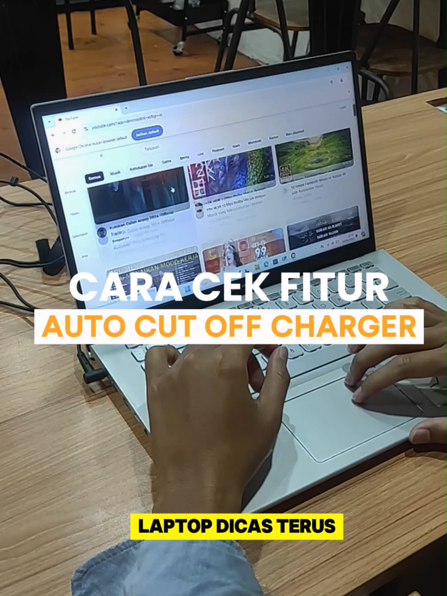 Cara cek fitur Auto Cut Off charger di laptop 😊