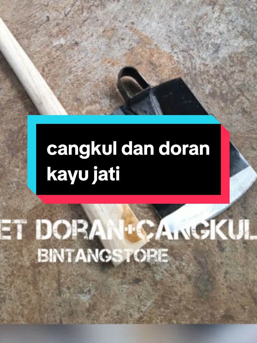 Paket cangkul dan doran kayu jati - Cangkul tanah anti lengket cap ayam - doran gagang kayu jati berkualitas #cangkul #doran #kayujati 