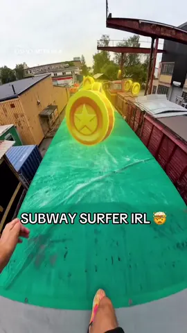 This looks so fun 😱🔥 (via @olivernordin) #subwaysurfers #parkour #freerunning #gamer #irl 
