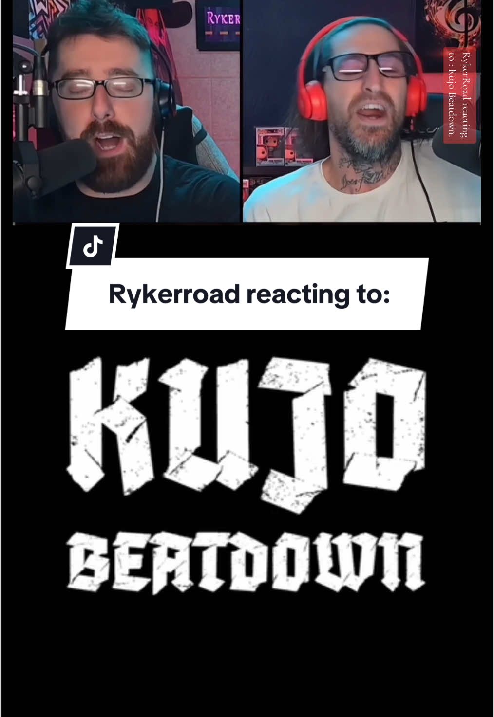 “Hi Kujo!” @rykerroad reacting to Kujo Beatdown. Enjoy 🤘 #renmakesmusic #ren #teamrenagades #reaction #lyrics_songs #kujo #reactions #duo #anger #sickboi #art #rap #clip  #fyp #fy 
