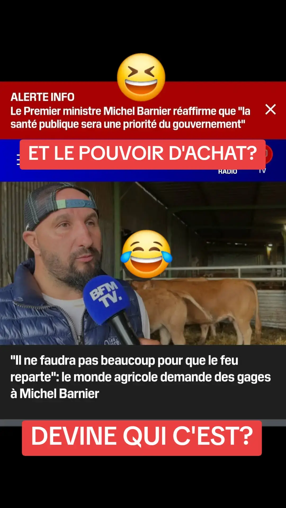 Vous vous souvenez de cet agriculteur? 🤣 #agriculteur #jeromebayle #jérômebayle 