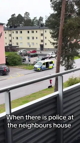 when you want to know but don’t want to be obvious 🤷🏽‍♀️ #police #neighbors #noisy #comedyvideo #sweden 