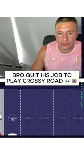 Bro quit his job to play crossy road 💀💀 #kickstreaming #stevewilldoit 