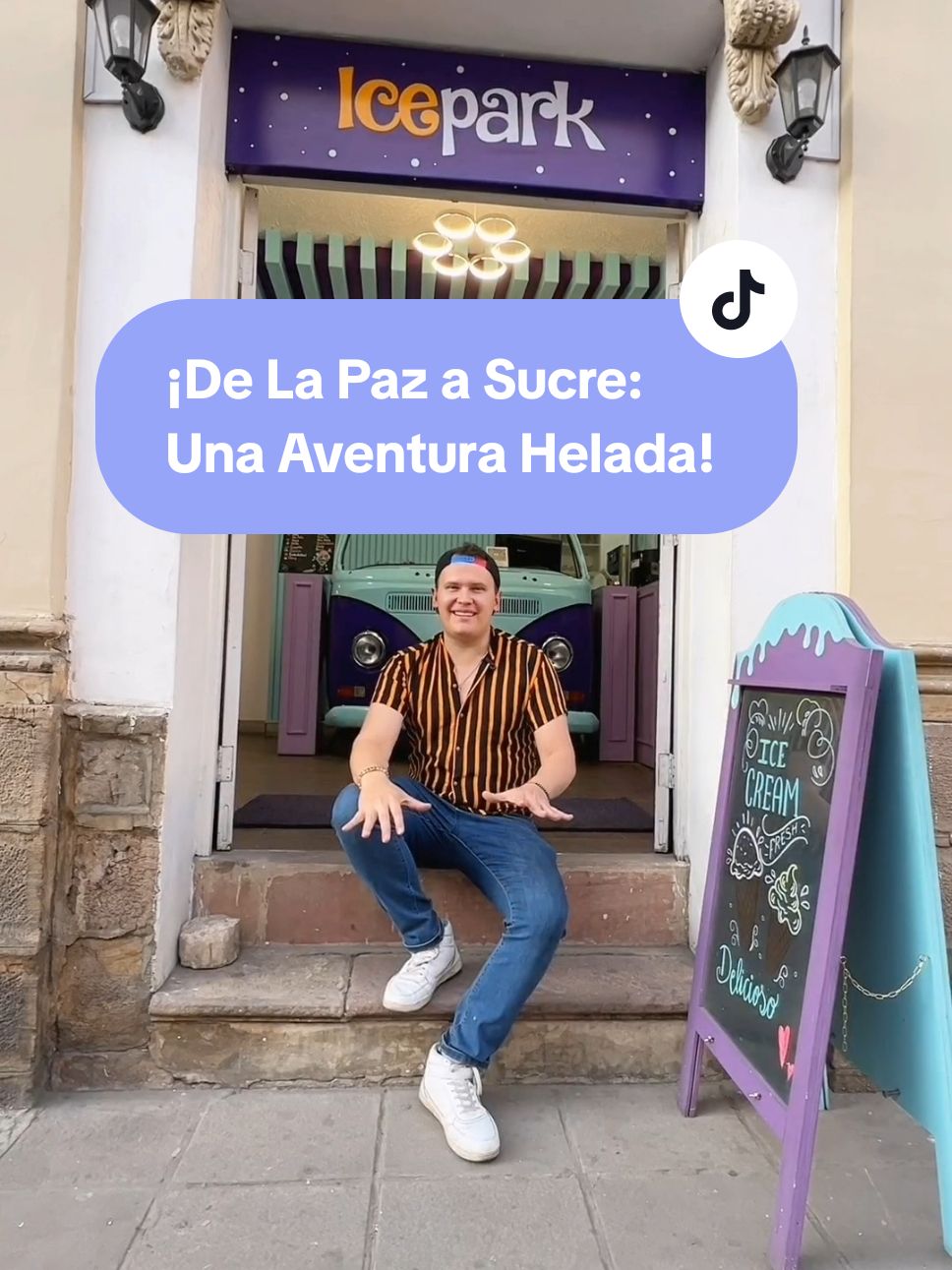 ¡Directamente desde La Paz hasta la bella Sucre! 🎉🍦 Nuestro cuate paceño @Gabo Tiktok vino a probar lo mejor de Ice Park, y te contamos que se rajó con nuestras delicias heladas. 😋🌞 ¿Ya viste su reacción? ¡Imposible perderse esto! 🤩 ¡Vení, enganchate con esta colaboración épica entre La Paz y Sucre! 💙🍨 ¡Dale like, compartí, y decinos si te animás a probar nuestros sabores! ⚡️ ¡No te quedes fuera! 😉 Te esperamos con los helados más cheverengues del país. 💥🍦 #heladeria #helados #emprendimiento #sucrebolivia @✨Vivi✨ @Pollo Barrón @Micky Flores 