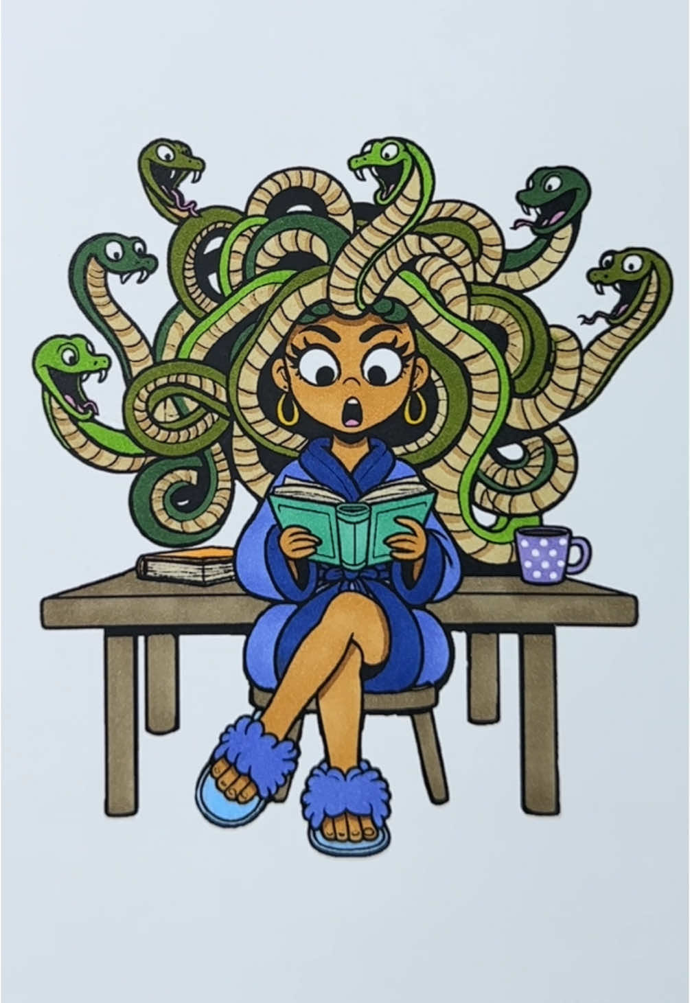 Medusa Gang 🐍  #coloring #colouring #coloringbook #BookTok #spooky #medusa #asmr #colorwithme #satisfying 