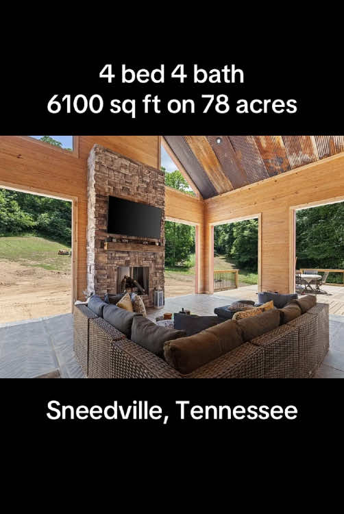 78 acres + huge barndo with 4 car garage in the Northeast Tennessee mountains for $1.2M ⛰ #barndominium #countryliving #farmhouse #landforsale #shophouse #tricities #northeasttn #tennesseerealestate 