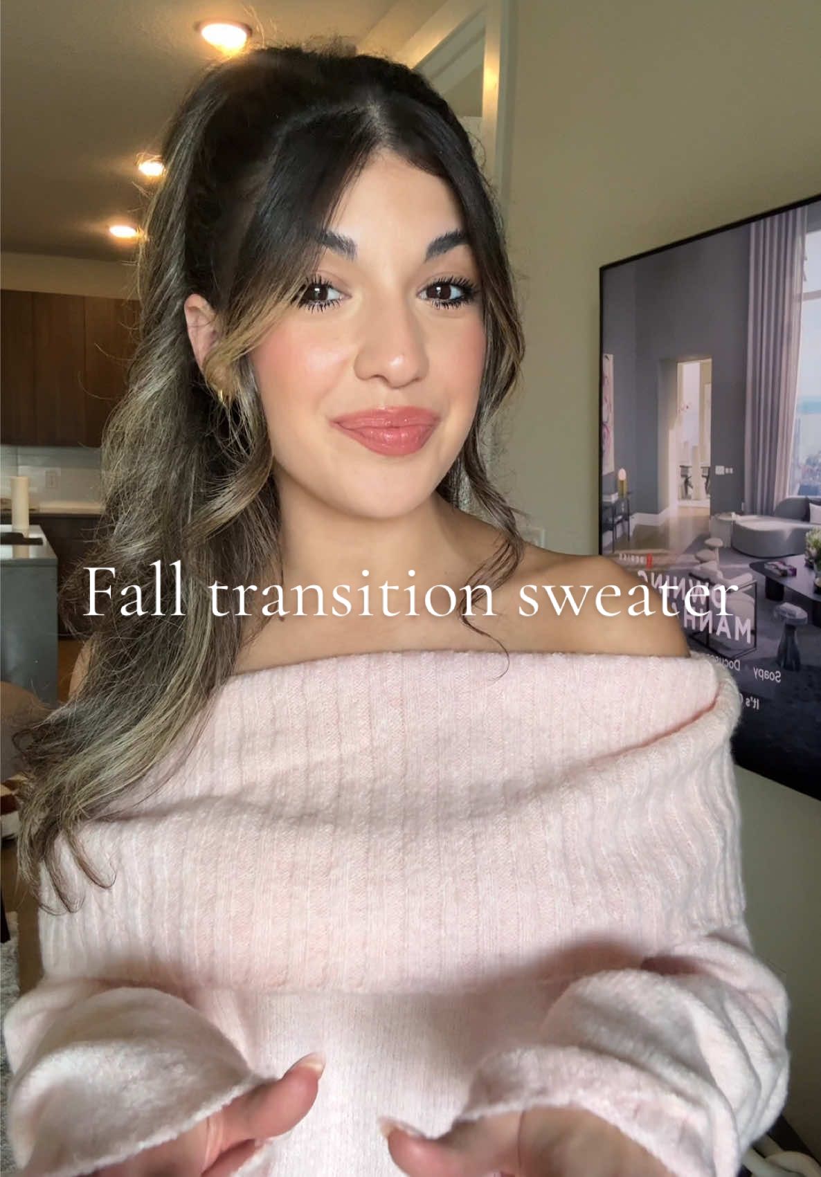 The prettiest pink sweater find just in time for sweater weather! #sweaterweather #TikTokShopFashion #winterfashion #falloutfits #comfyoutfits #falloutfitinspo #TikTokShop #girlygirlaesthetic #pinksweater 