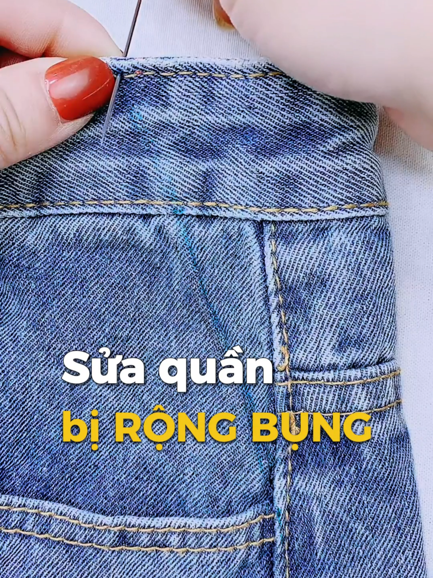 #4 Mẹo hay - Sửa quần bị rộng thắt lưng tại nhà #sethome #meohaycuocsong #meohay