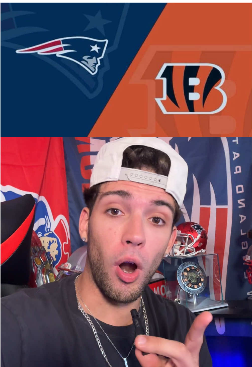 Who are yall taking? New England Patriots or Cincinnati Bengals?🤔 #nfl #nflfootball #nflnews #nfltiktok #nflmemes #football #fyp #bengals #patriots #pats #bengalsfootball #patriotsfootball 