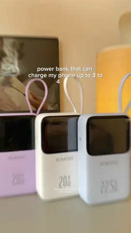 Fast charging power bank that can charge my phone 3-4x ✨ #powerbank #romosspowerbank #romosspfc20 #romosspfc10 #fastchargingpowerbank 