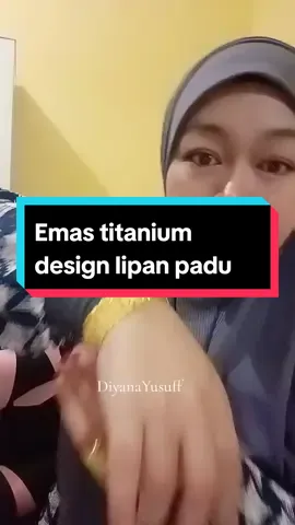 tengok banyak kali pun orang sangka emas betul weh #diyanayusuff #emastitanium #gelangtitanium #titaniumjewelry #titanium #gelang 